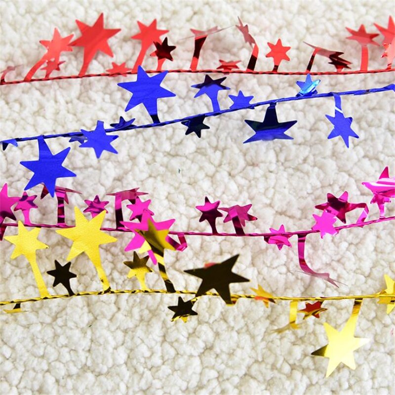 7.5M Christmas Star Garland for Dazzling Holiday Sparkle