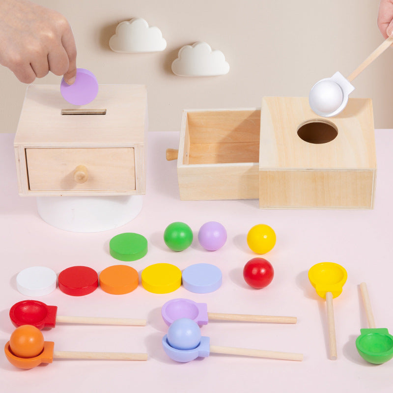 Color Sorting Toy: Wooden Seven-Color Matching Puzzle