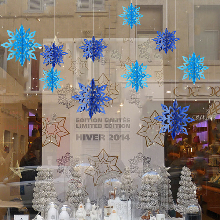 3D Hanging Snowflake Decorations for Winter Parties