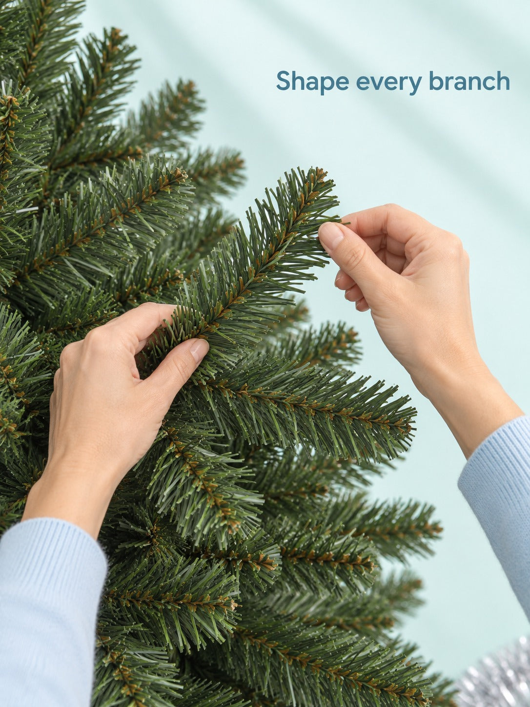 7 ft Norway Spruce Christmas Tree, Hinged, 2231 Tips