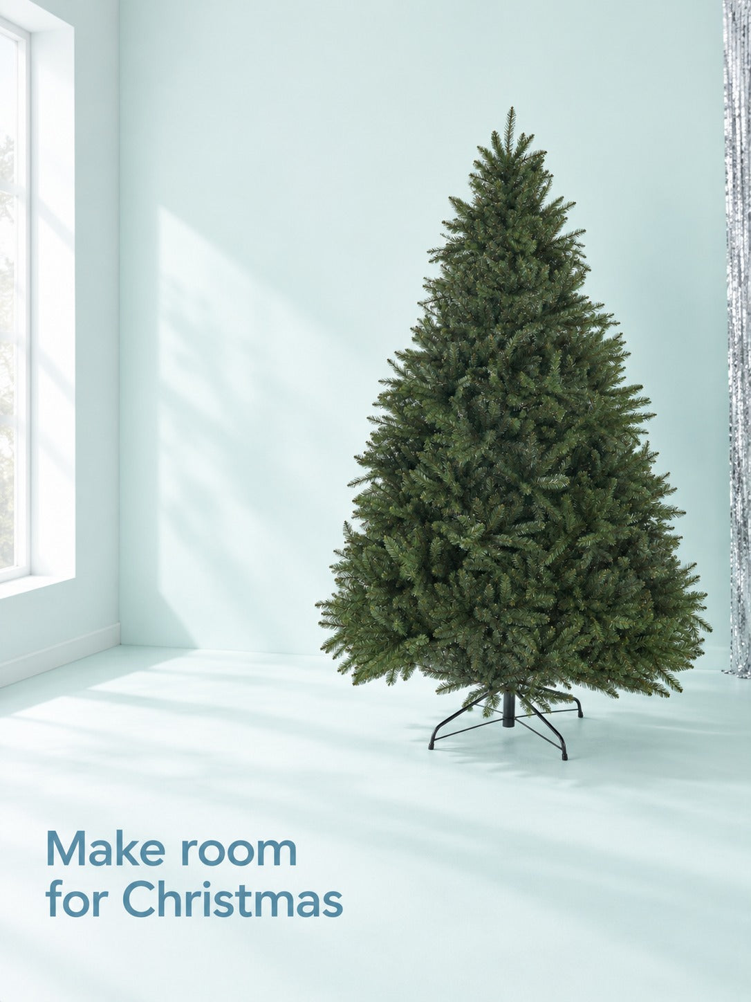 7 ft Norway Spruce Christmas Tree, Hinged, 2231 Tips