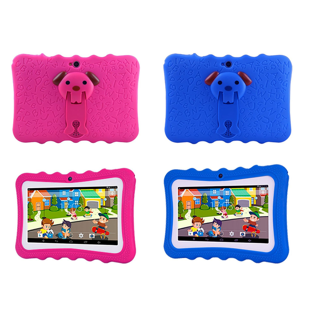 7 Inch Kids Android Tablet with Silicone Case & Stand