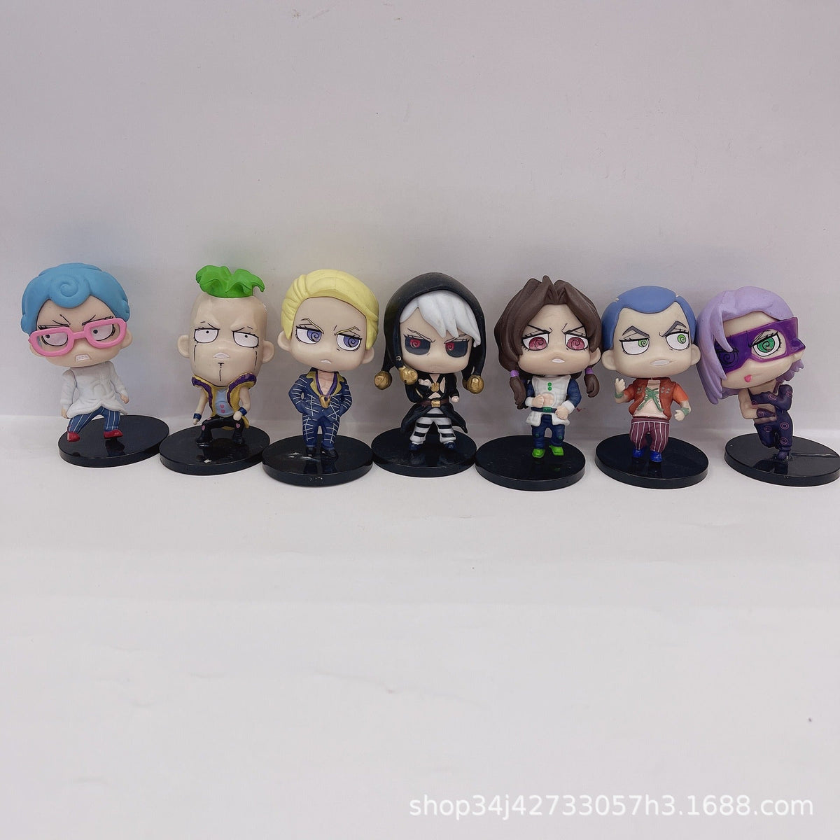 Golden Wind Chibi Figure Set for Compact Anime Displays