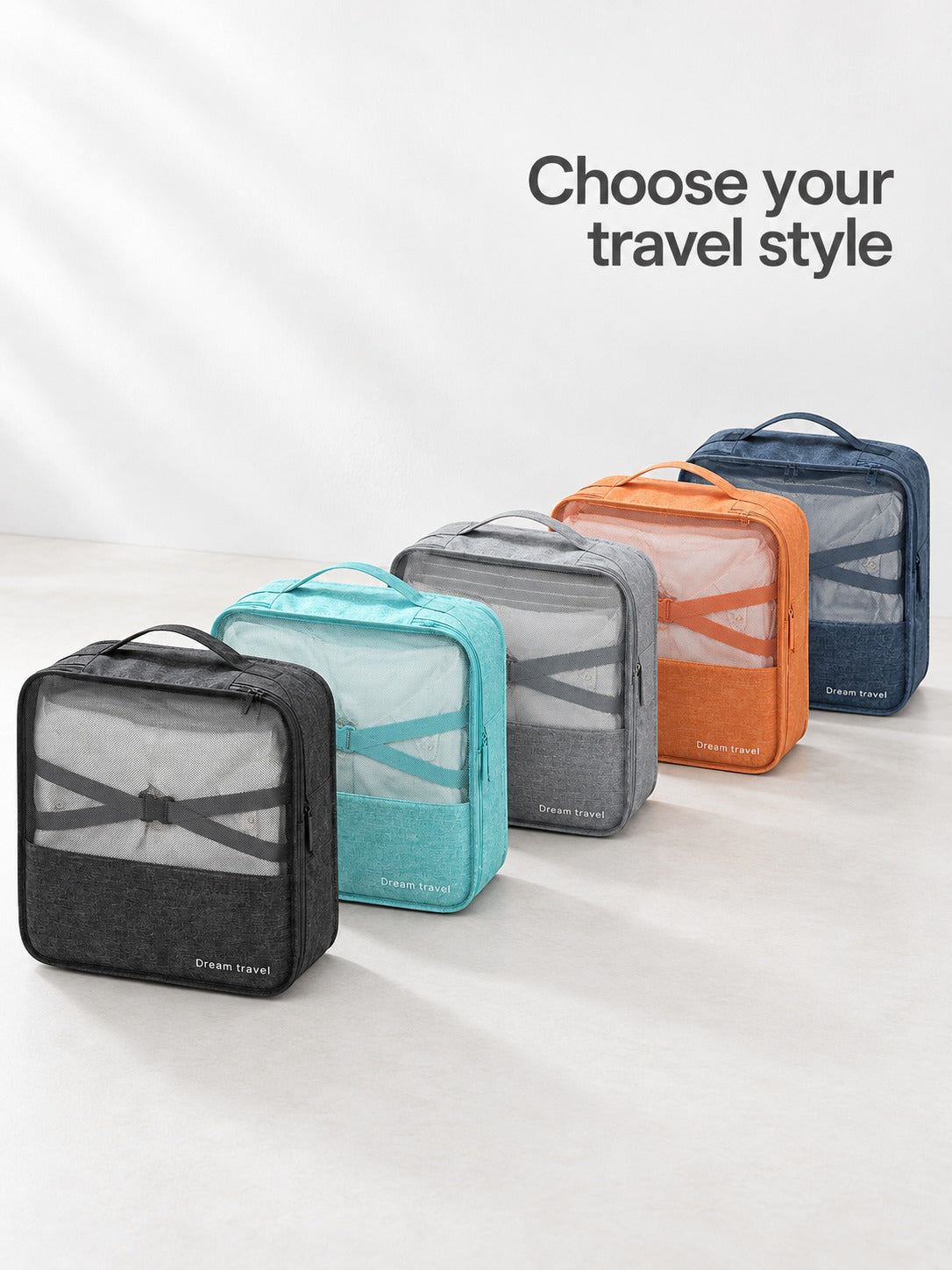 7 Piece Packing Cube Set for Organised Travel Luggage