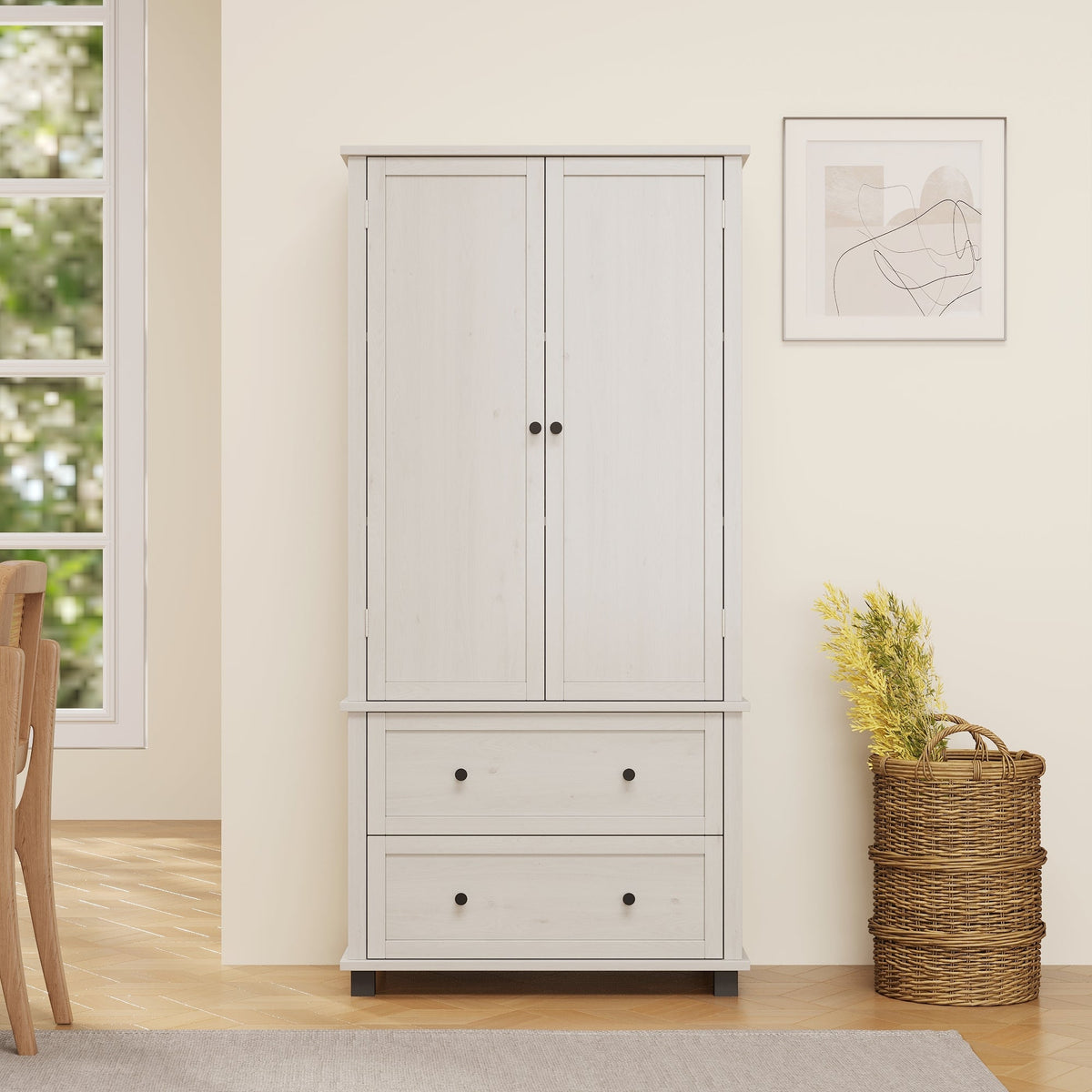70 Inch Kitchen Pantry Cabinet with Drawers and Shelves