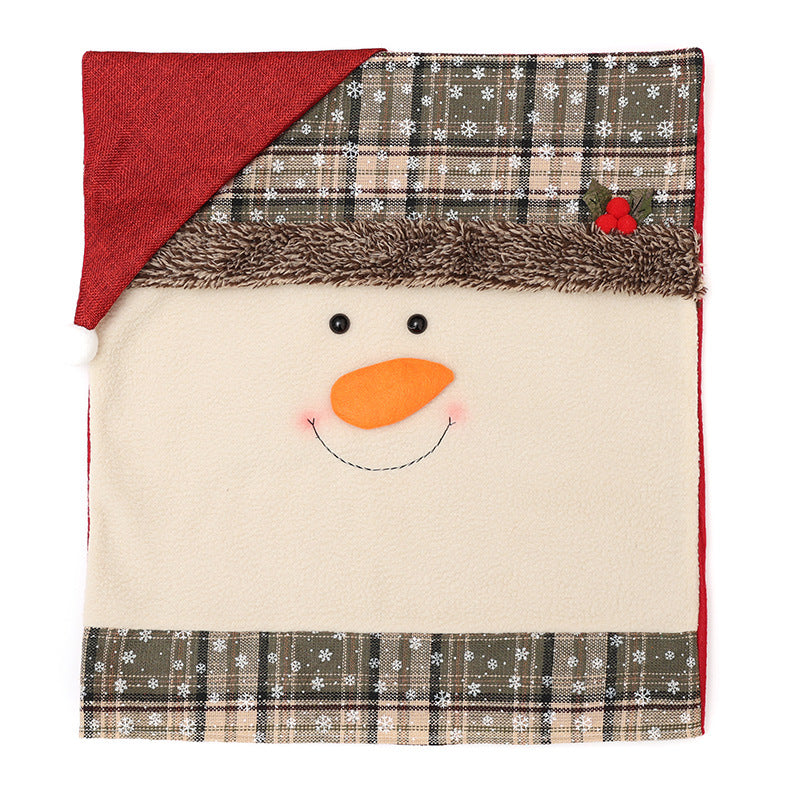 Christmas Chair Covers Festive Santa Snowman Decor