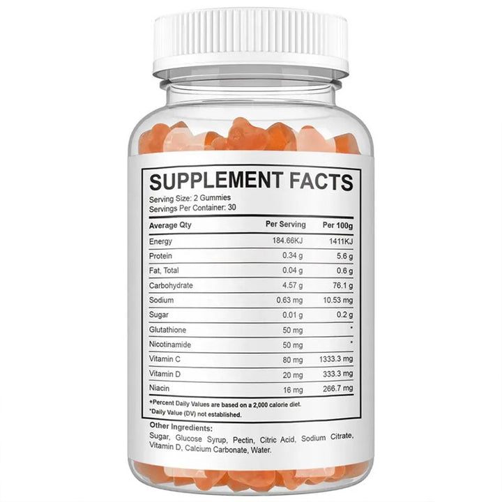 Glutathione & Niacinamide Skin Brightening Gummies