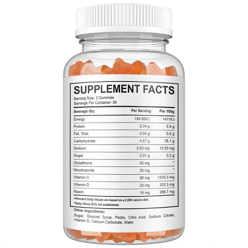 Glutathione & Niacinamide Skin Brightening Gummies