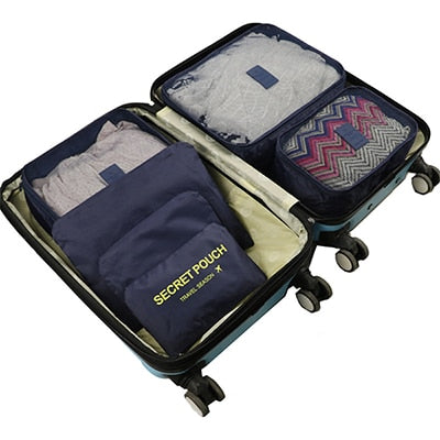 6-Piece Packing Cubes Set for Organized Travel Luggage