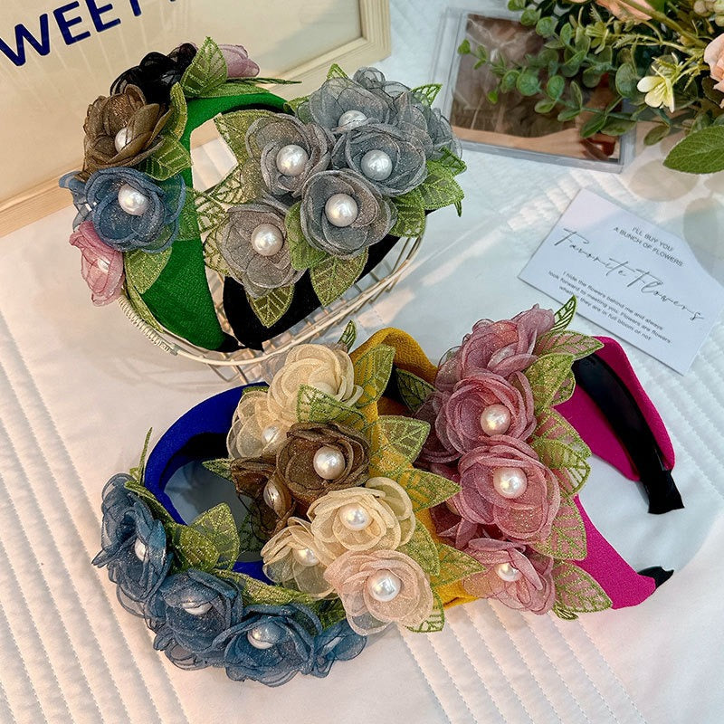 Handmade Floral Headband for Romantic Statement Style