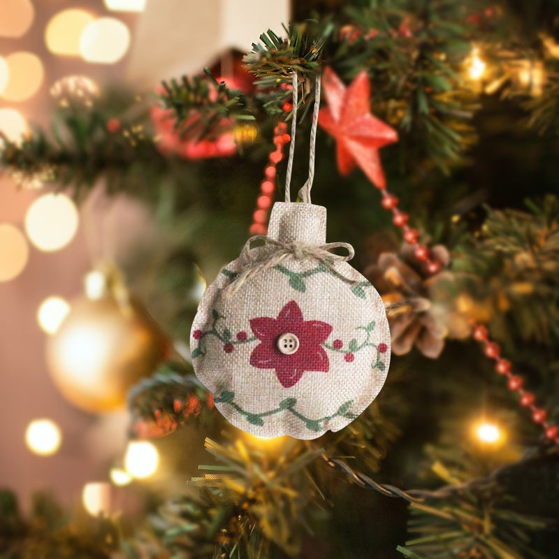 Linen Christmas Ornaments for a Cozy Farmhouse Tree