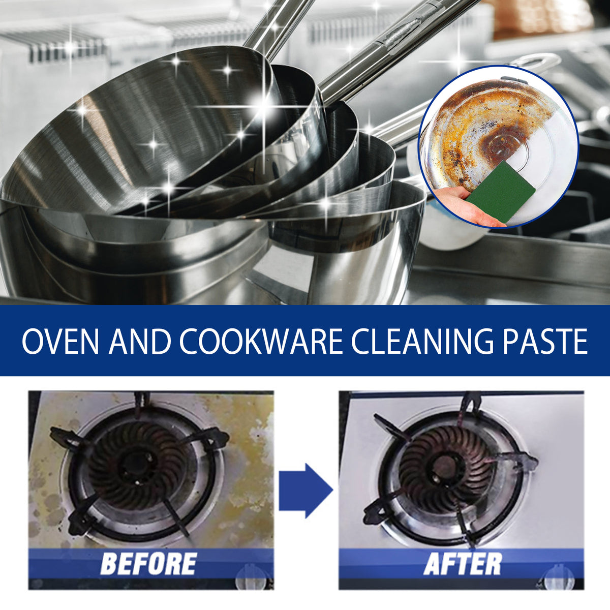Kitchen Cleaning Cream for Baked-On Grease & Grime
