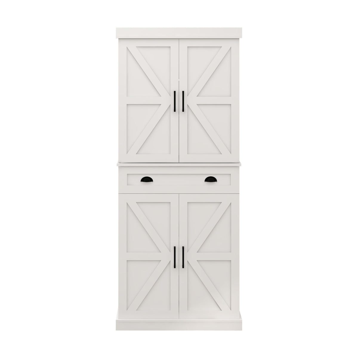 71" Farmhouse Pantry Cabinet with Doors and Drawer