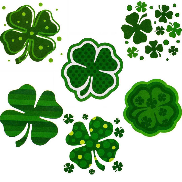 St. Patrick's Day Face Stickers, 72-Piece Clover Set
