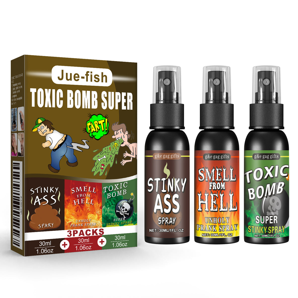 Fart Spray 3-Pack for Memorable Practical Joke Fun