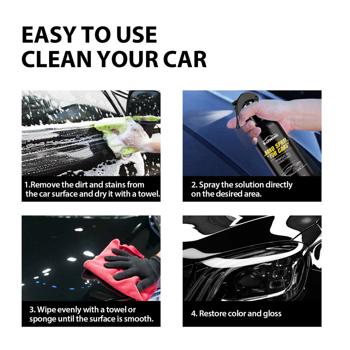 Car Ceramic Coating Spray for Glossy Paint Protection