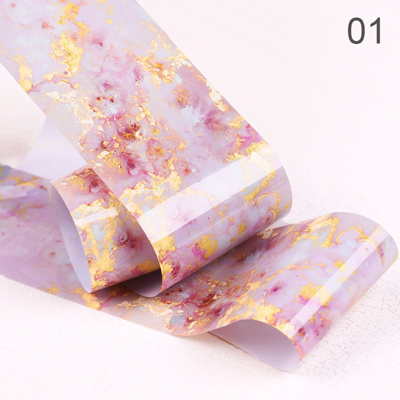 Holographic Nail Foil Transfer Stickers — 24-50 Sparkly