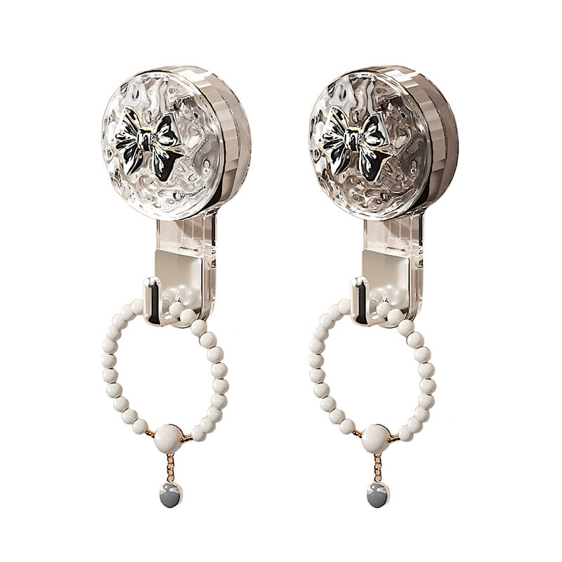 Clear Suction Cup Bathroom Hook, No-Drill Towel Hook