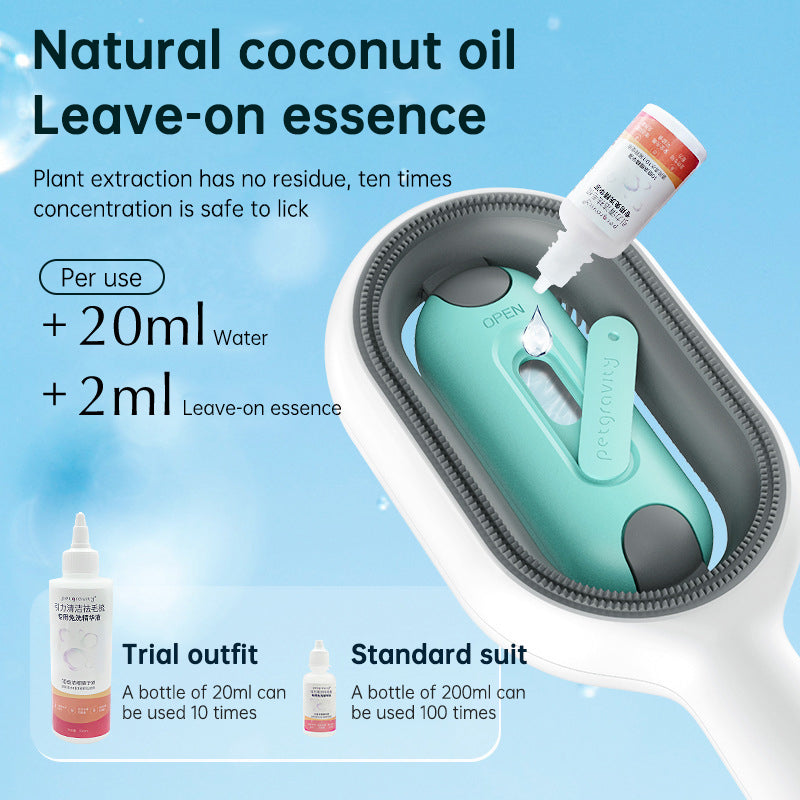 Pet Deshedding Comb With Water Tank For Less Fur