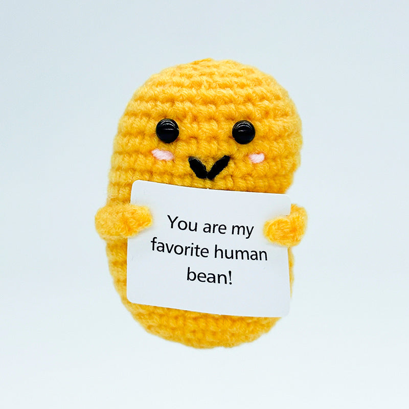 Handmade Knitted Gift Doll With Heartfelt Message