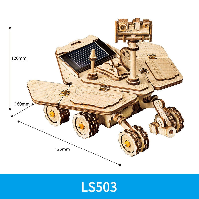 Solar Wooden Model Building Kit for Screen-Free STEM