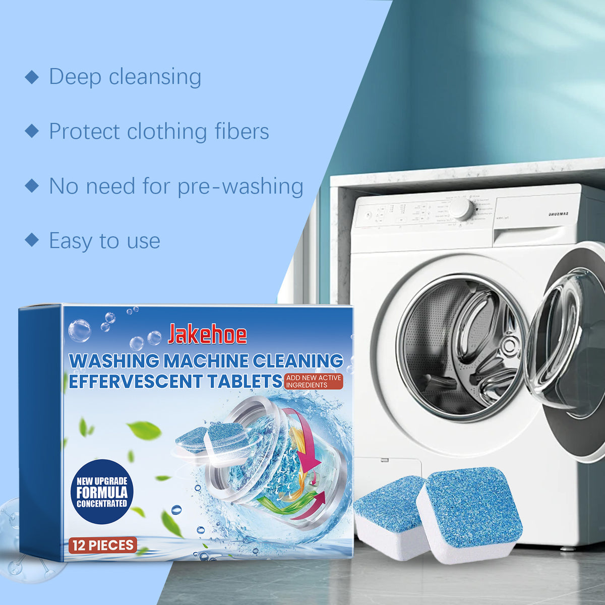 Washing Machine Cleaner Tablets for Fresh, Clean Drums