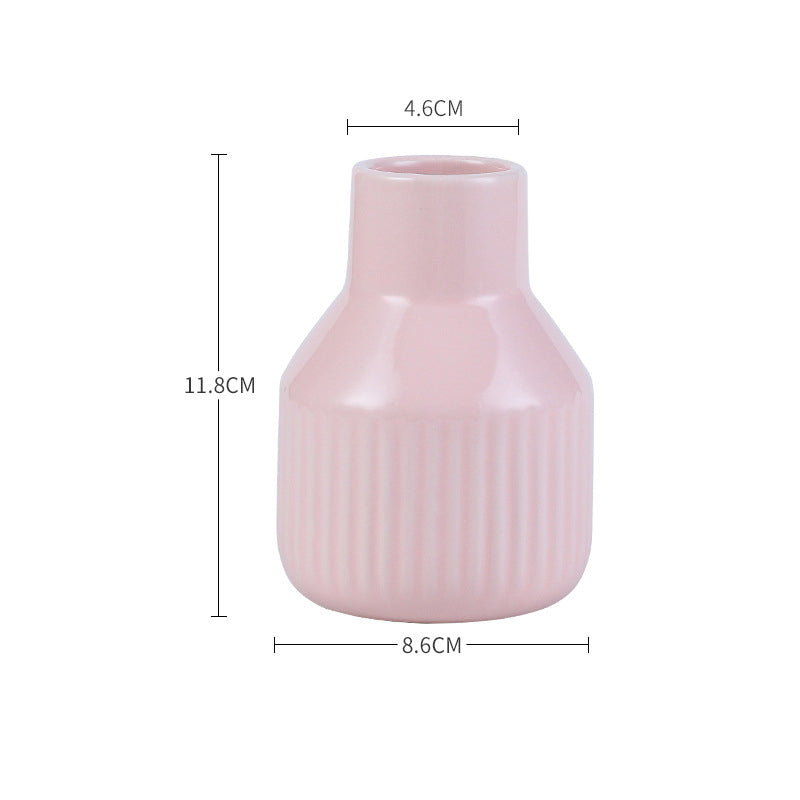 Nordic Ceramic Vase for Dried Flowers & Pastel Decor