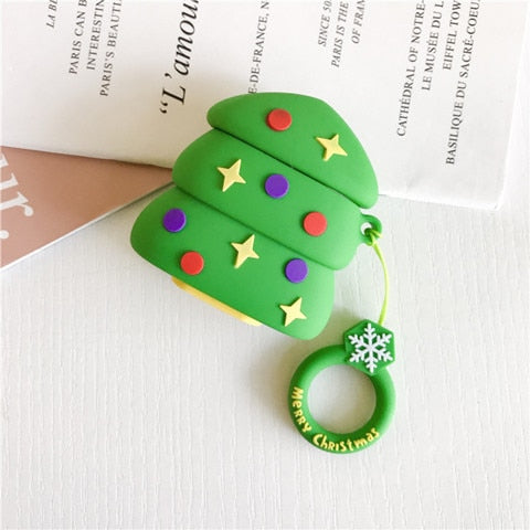 Cute Christmas AirPods 2 Case Cover with 3D Silicone Design