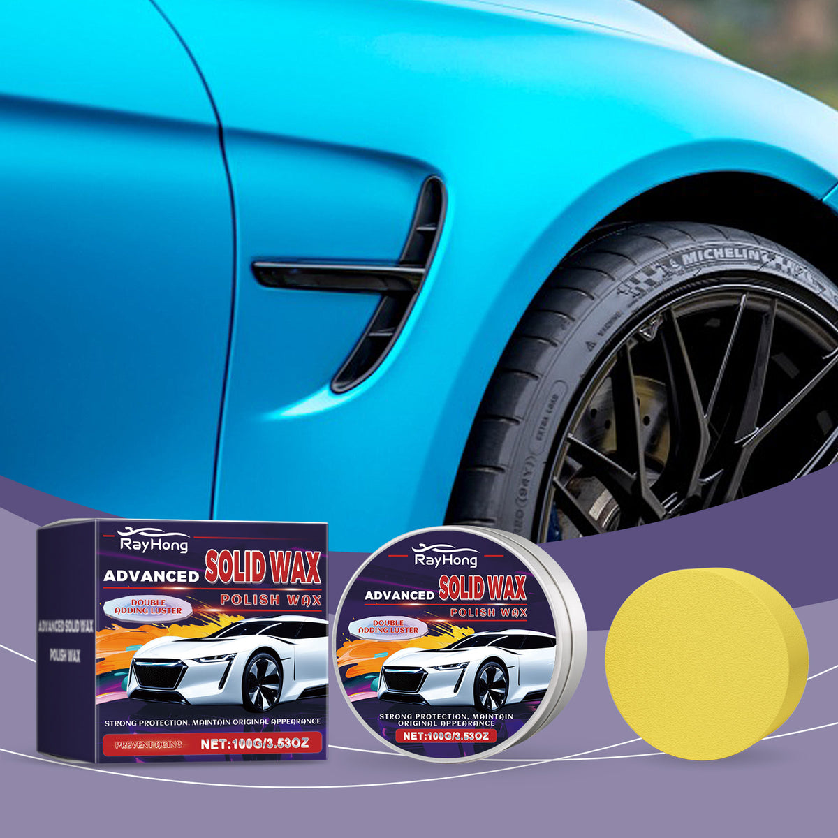 Car Polish Wax for Shine & Water-Resistant Protection