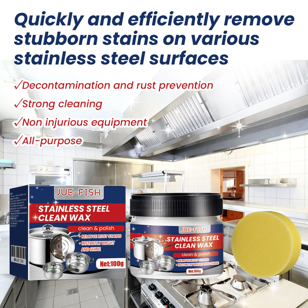 Stainless Steel Cleaning Cream for Rust & Dirt Removal
