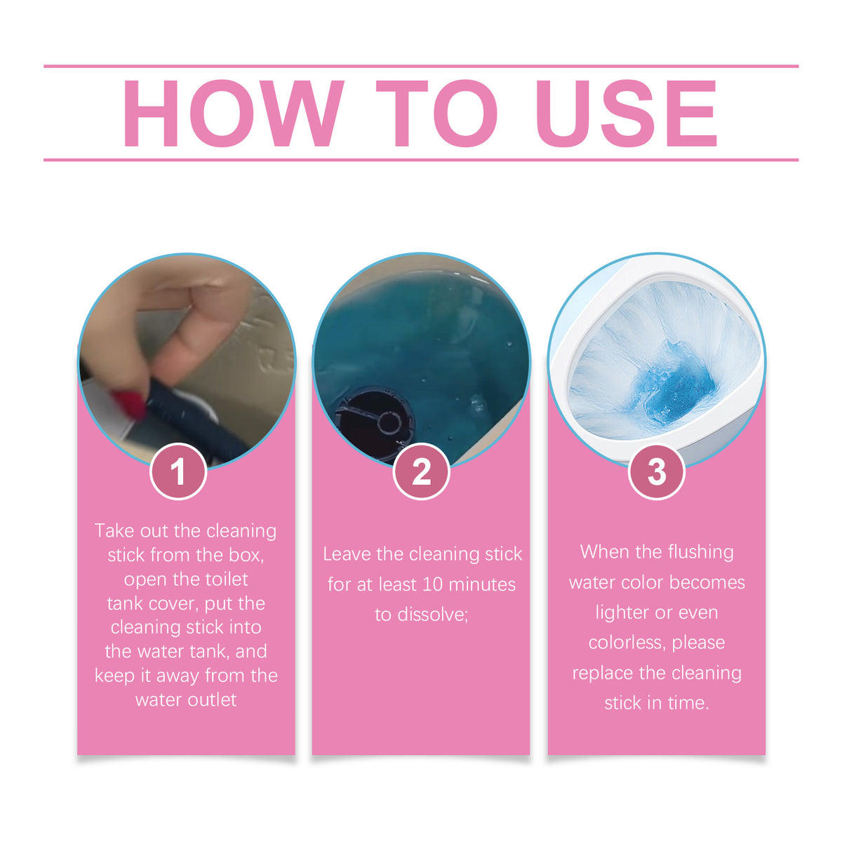 Toilet Cleaning Sticks — 8 Auto Deodorizing Tabs