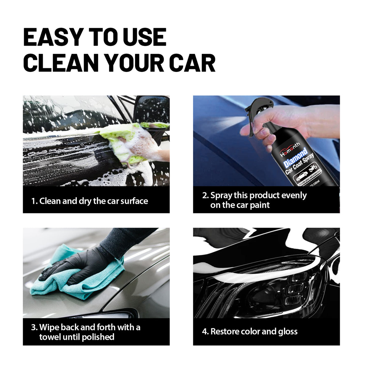 Diamond Car Coat Spray for Gloss & Paint Protection
