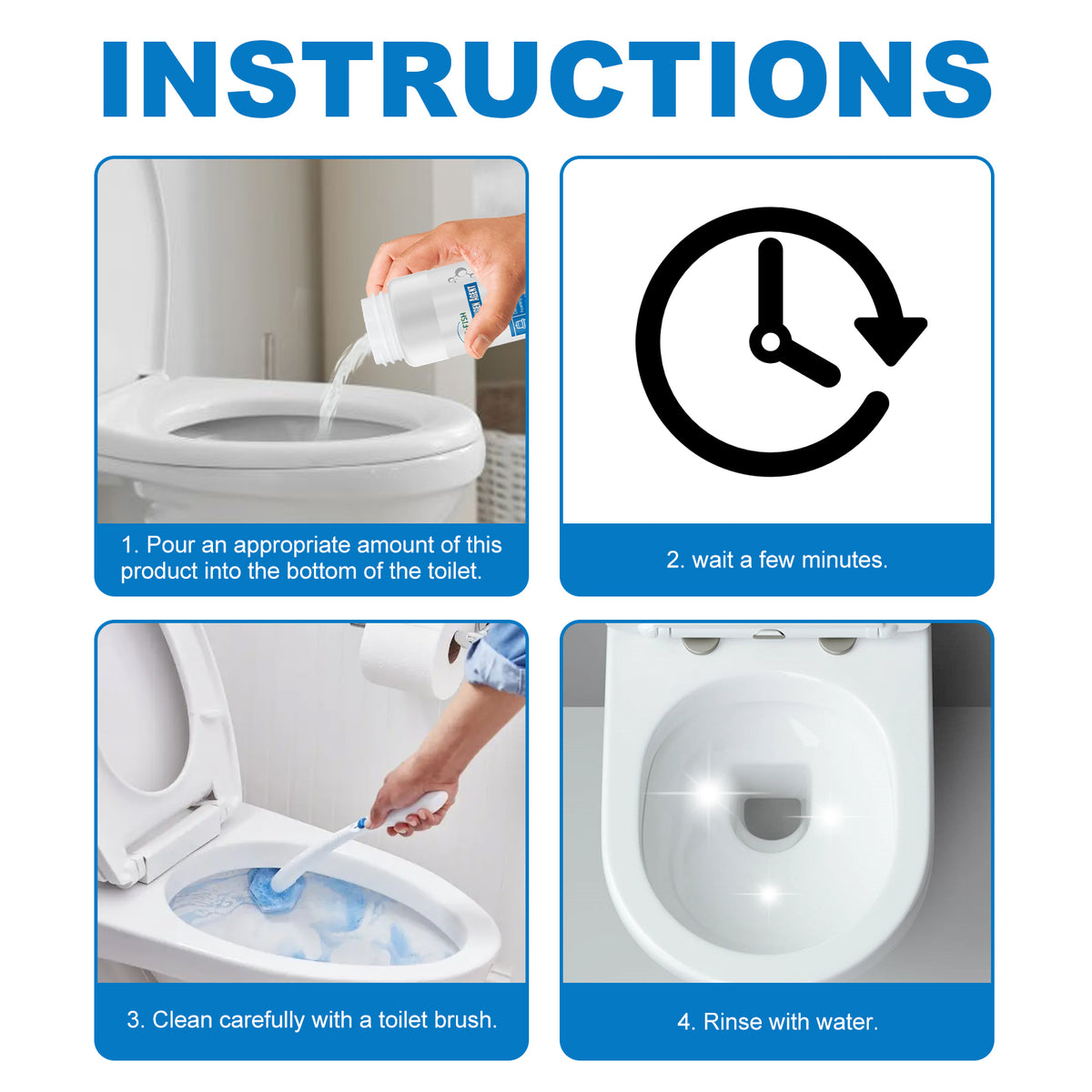 Active Oxygen Toilet Cleaner for Deep Stain Removal