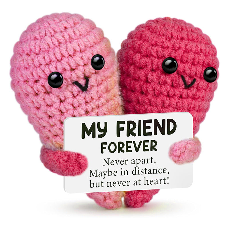 Handmade Knitted Gift Doll With Heartfelt Message