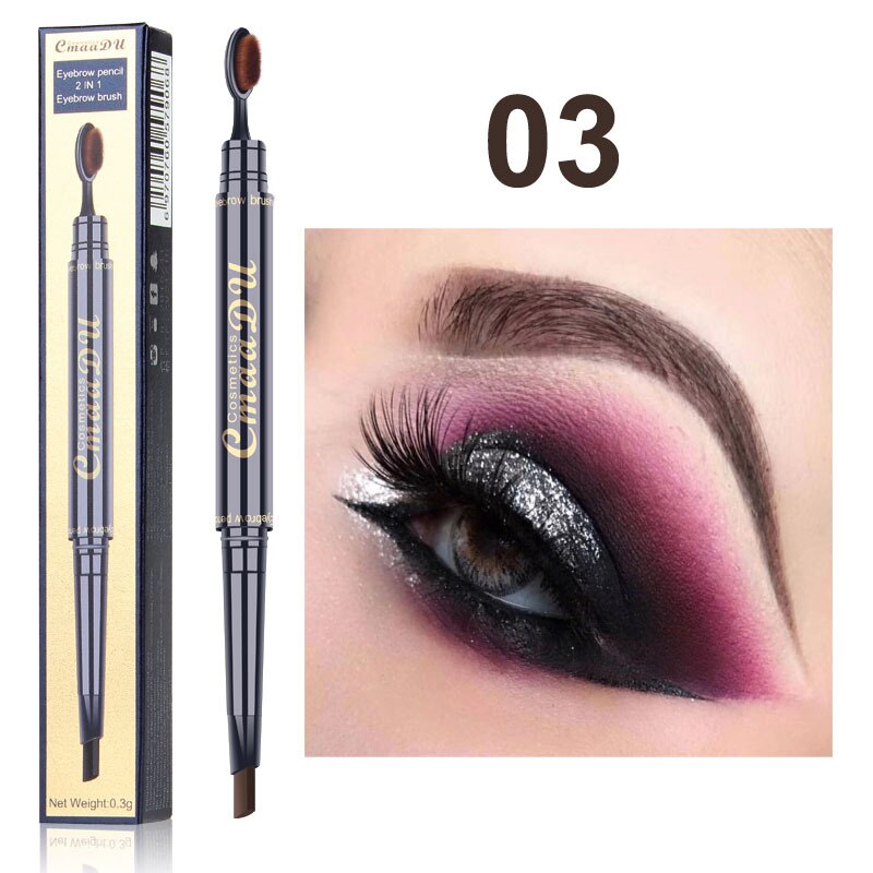 Eyebrow Pencil with Brush for Defined, Groomed Brows