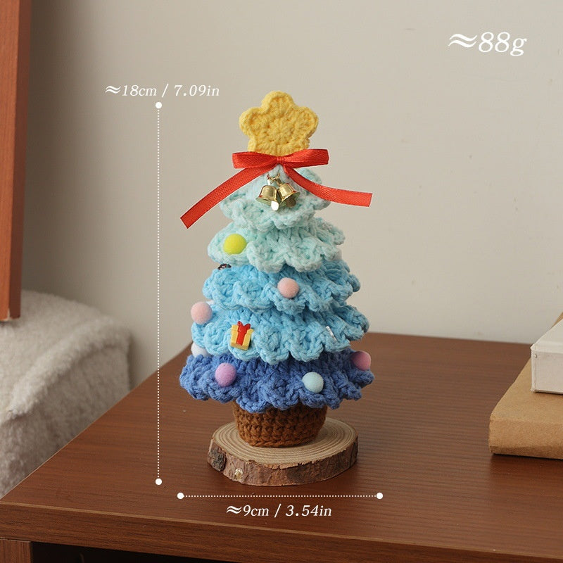 Crochet Mini Christmas Tree Desk Ornament Decoration
