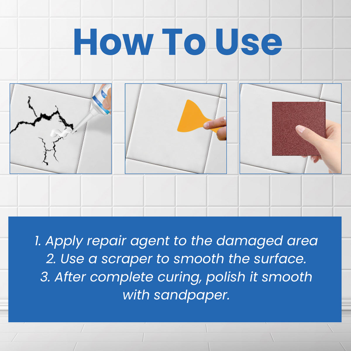Tile Repair Glue Paste for Cracks & Ceramic Surfaces
