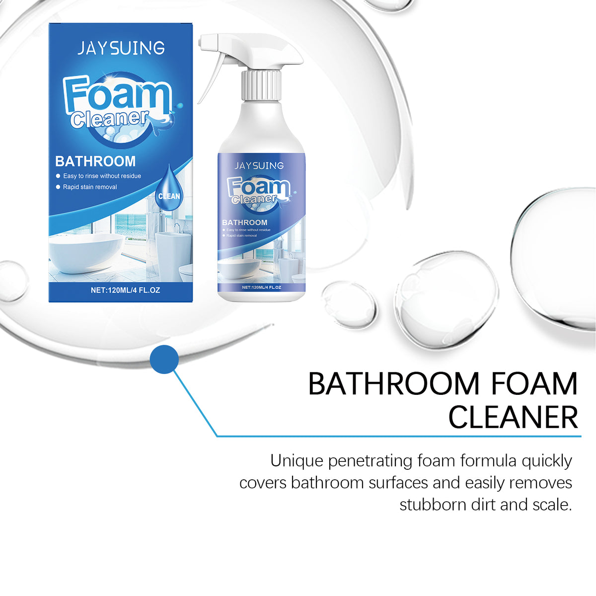 Bathroom Foam Cleaner for Fast Stain Removal