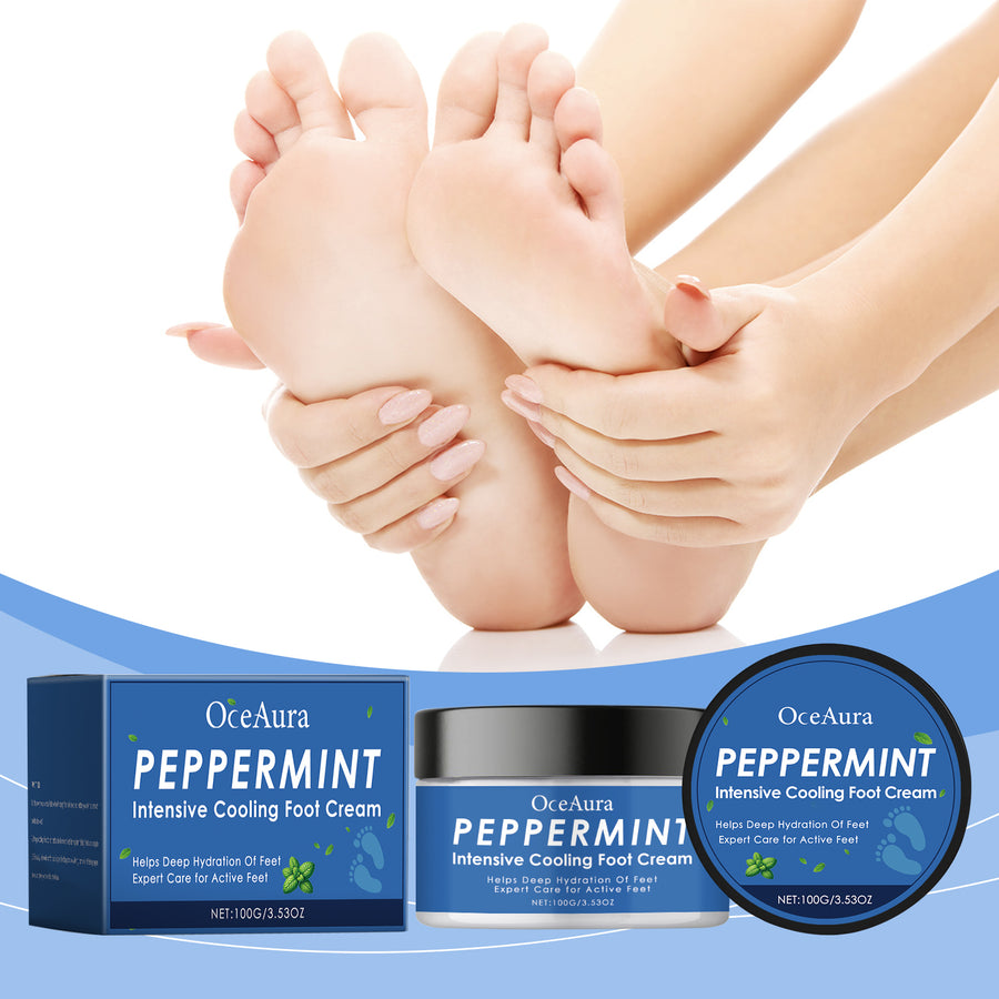 Cooling Peppermint Foot Cream for Dry, Rough Feet Care