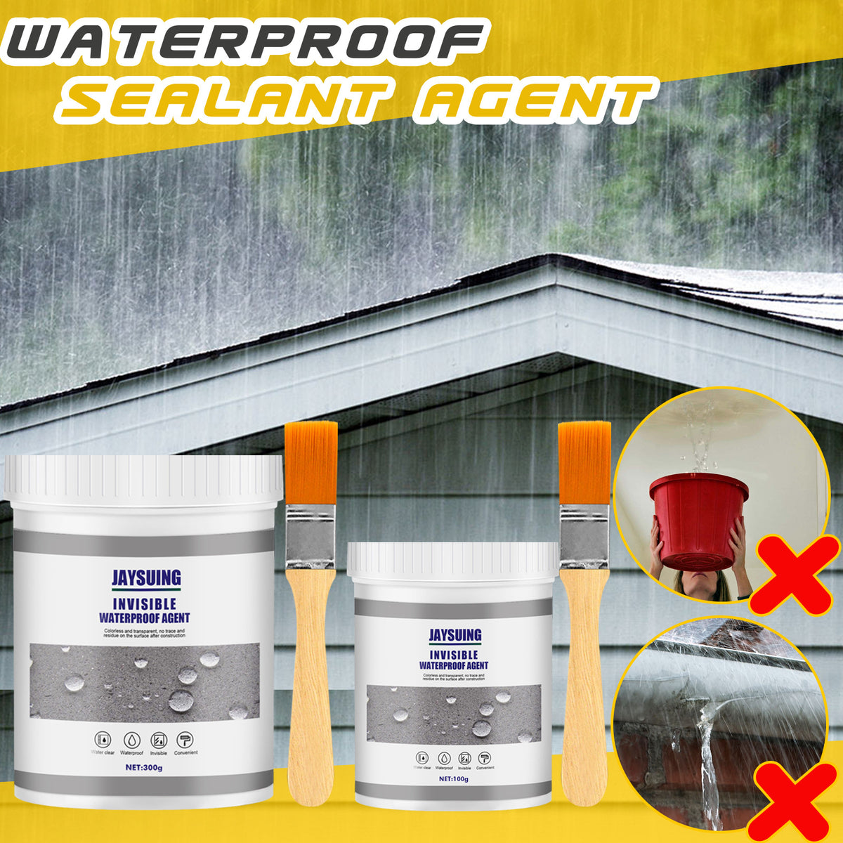 Waterproof Sealant for Clear Bathroom Leak Repair