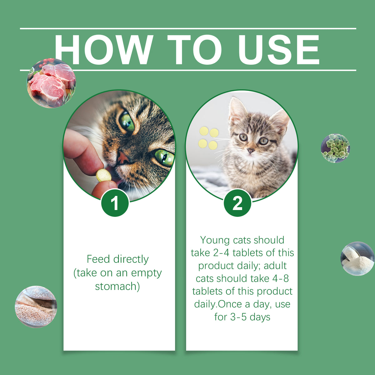 Cat Grass Tablets for Hairball & Digestive Support