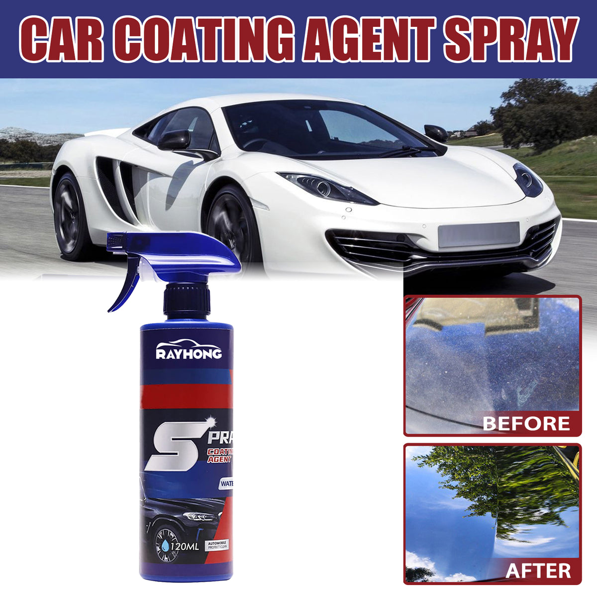 Car Coating Spray for Lasting Gloss & Paint Protection
