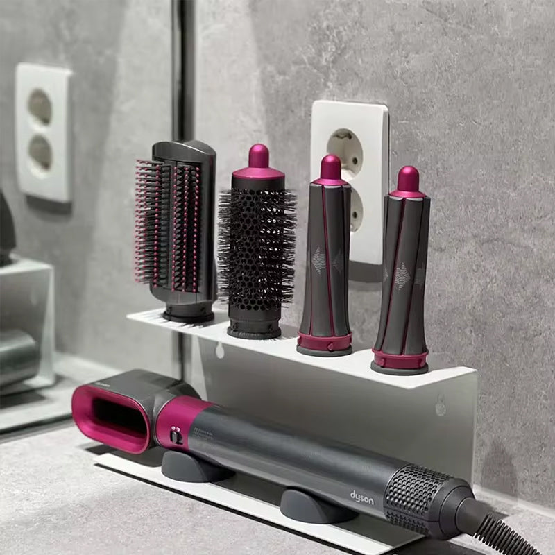 Wall Mount Hair Dryer and Straightener Holder for Bathroom