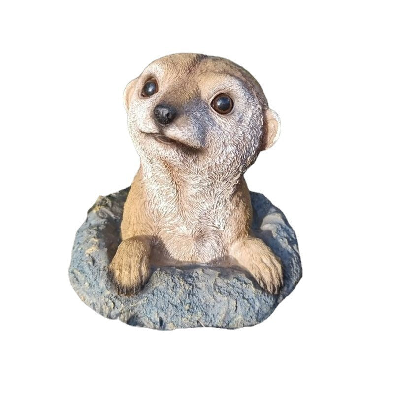 Meerkat Garden Ornament for Outdoor Beds and Patios