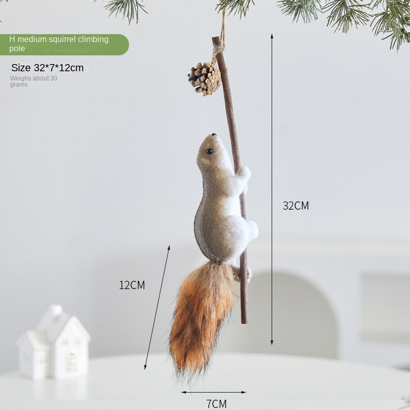 Christmas Squirrel Ornaments for Woodland Tree Character