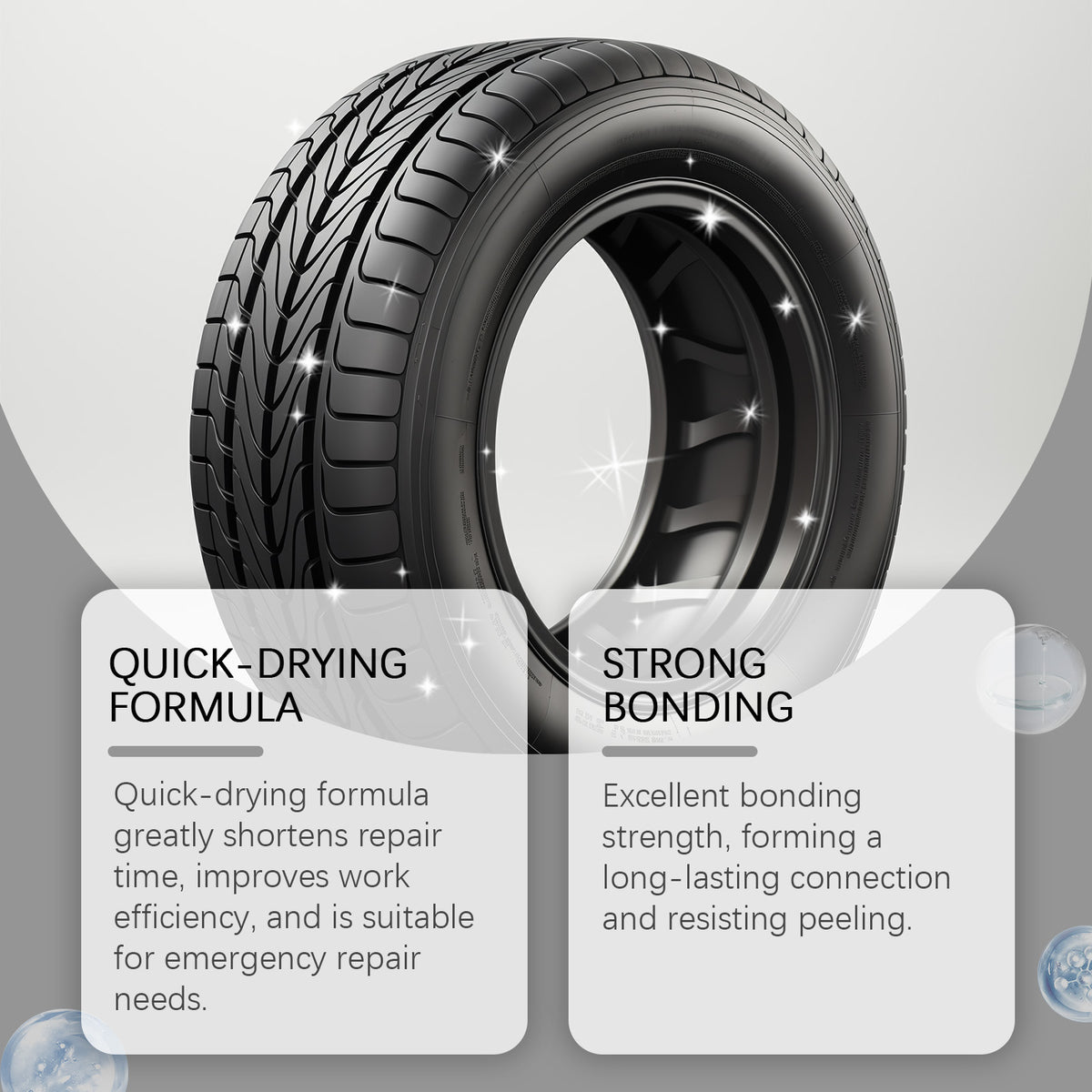 Automotive Tire Repair Glue for Quick Crack Sealing