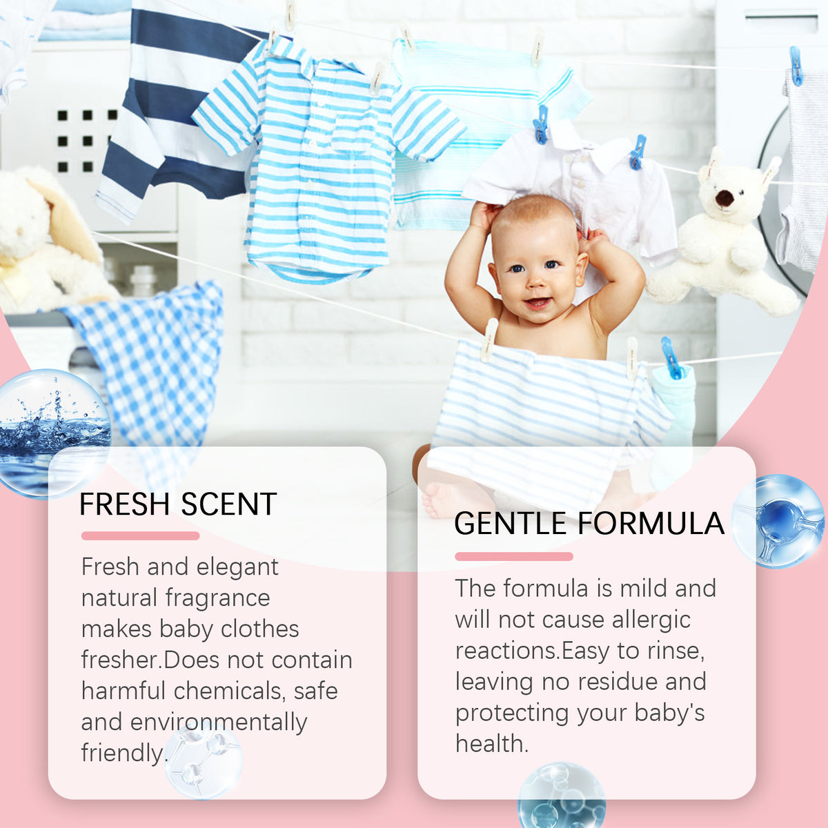 Baby Clothes Stain Remover Spray for Gentle Fiber Care