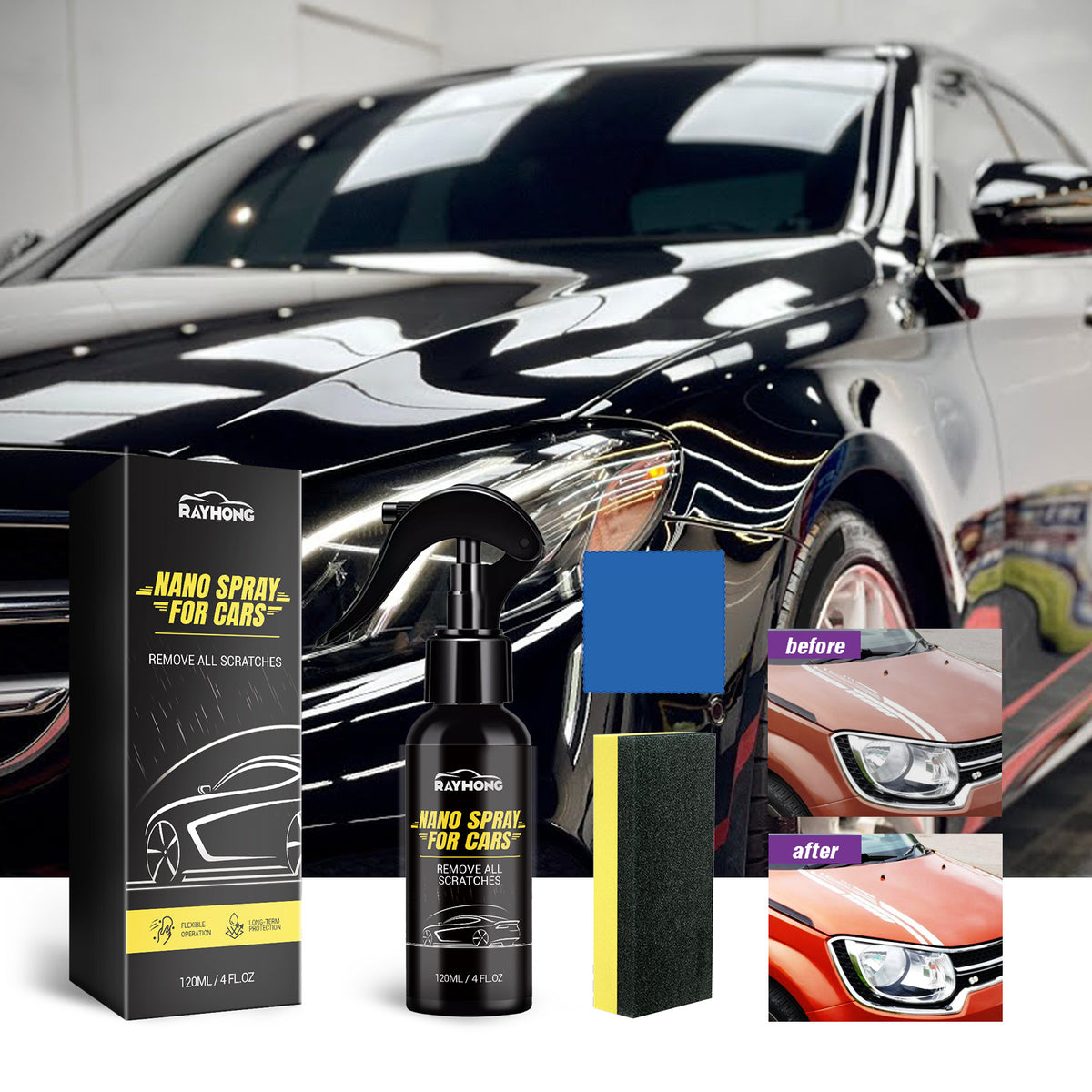 Car Ceramic Coating Spray for Glossy Paint Protection