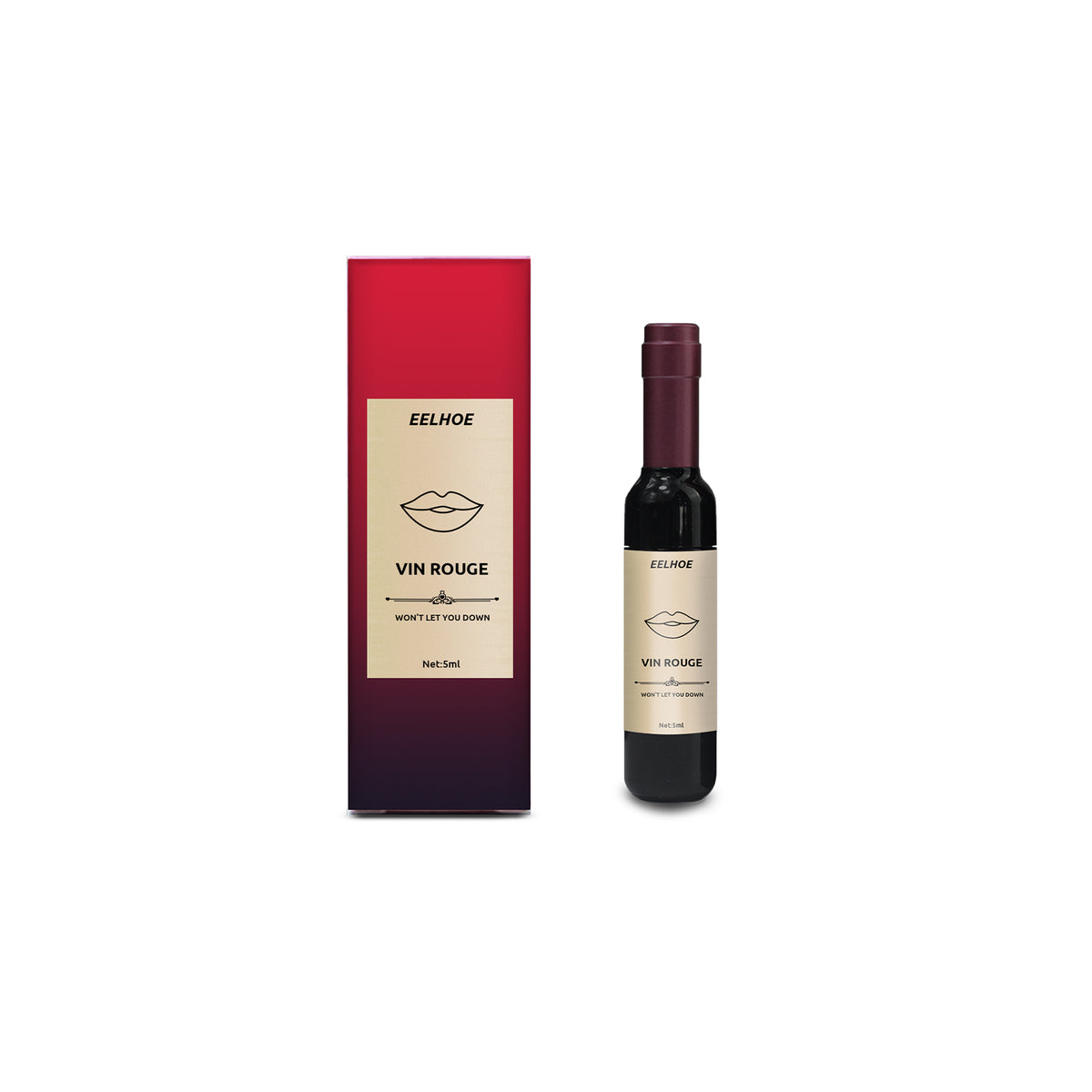 Lip Tint Long-Lasting Wine Red, Non-Stick Cup Color