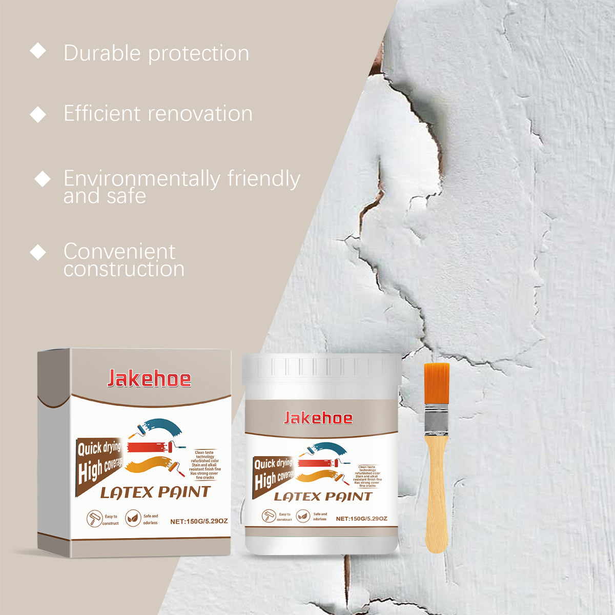 Interior Wall Repair Paint for Quick Stain Cover